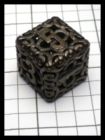 Dice : Dice - Metal Dice - Shapeways Ceramic Wombat Bronze Ring D6 - Shapeways Sept 2015